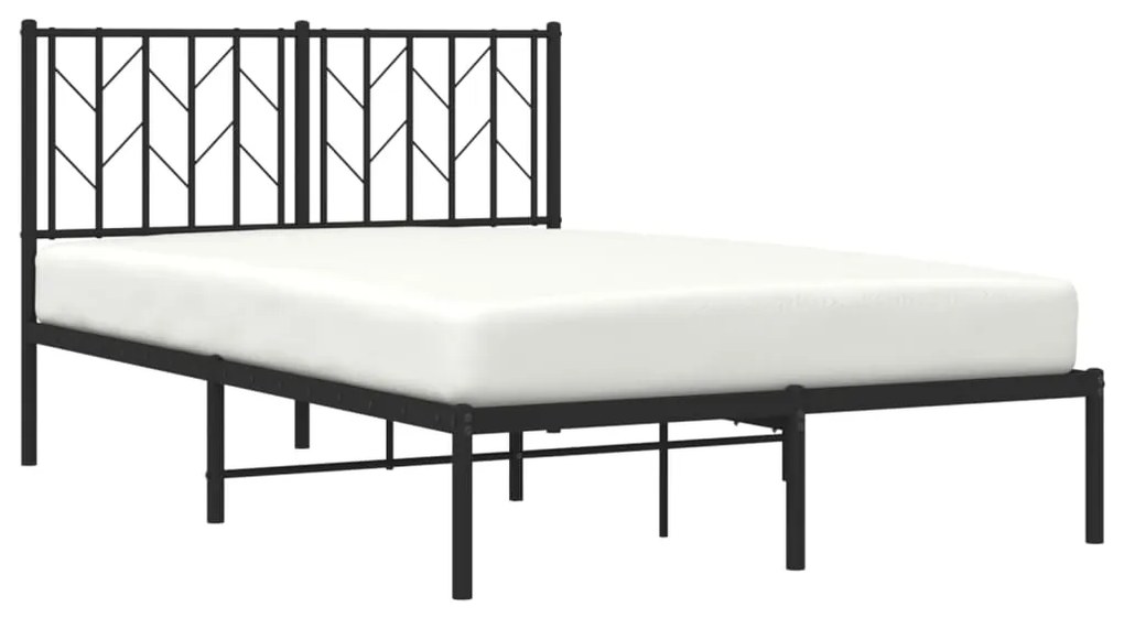 Estrutura de cama com cabeceira 120x200 cm metal preto