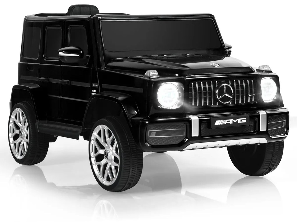 Carro elétrico para crianças 12V Mercedes-Benz G63 bateria com controlo remoto 105,5 x 62 x 54,5 cm Preto