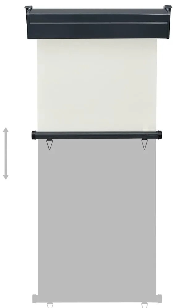 Toldo lateral para varanda 80x250 cm creme