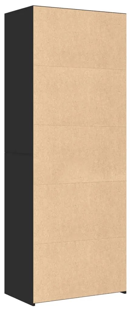 Armário alto 70x41x185 cm derivados de madeira preto
