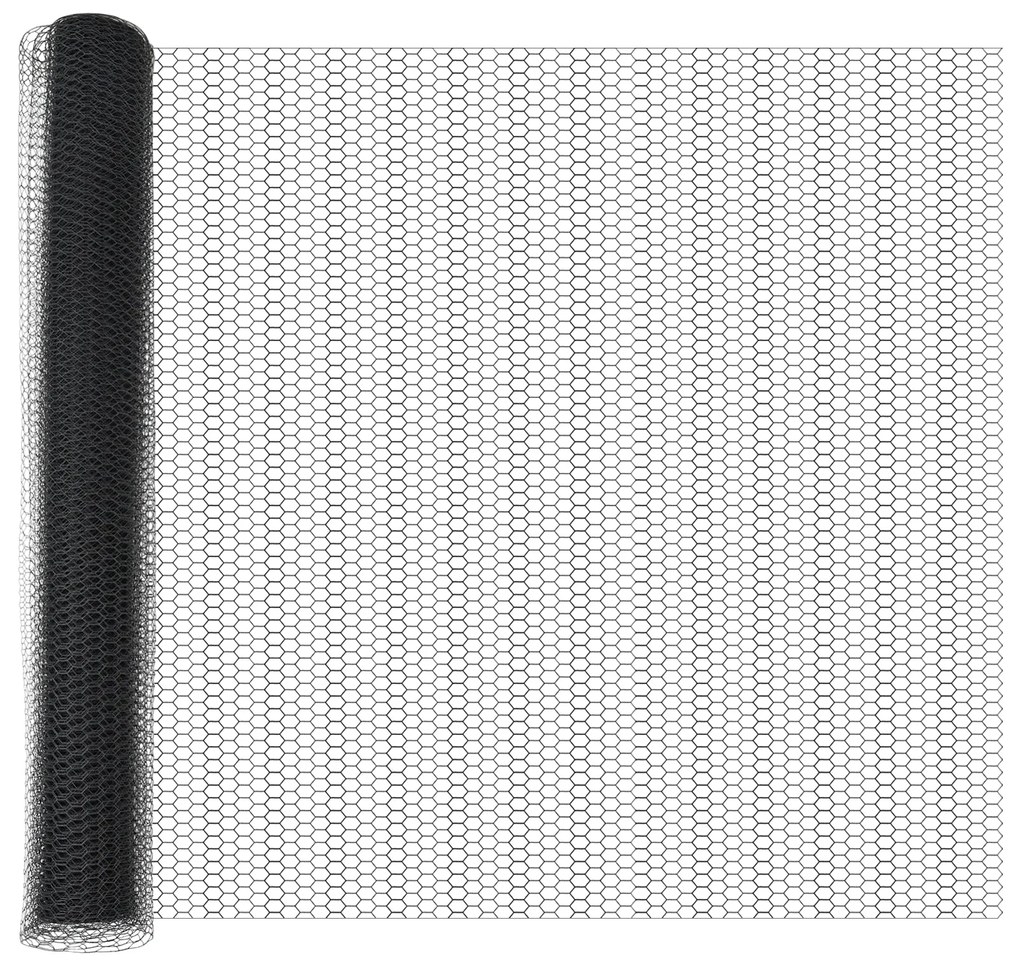 Postes de Cerca vidaXL 22 pcs U-Channel Cinza 140 cm Aço, Cerca Hexago