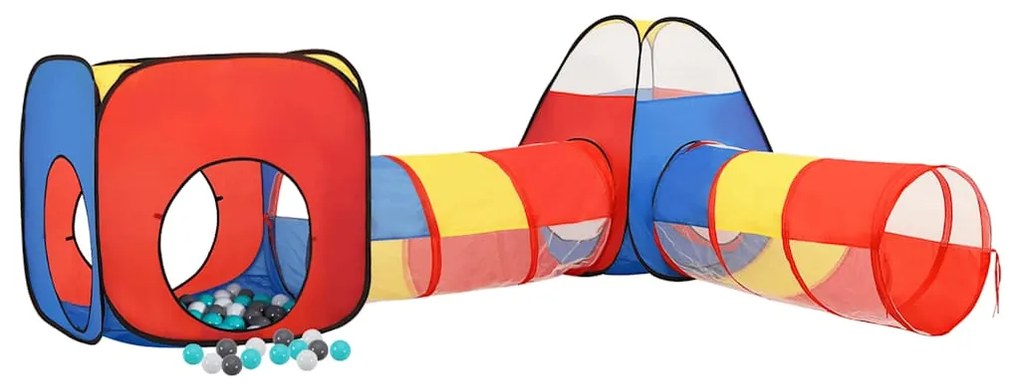 Tenda de brincar infantil com 250 bolas 190x264x90 cm multicor