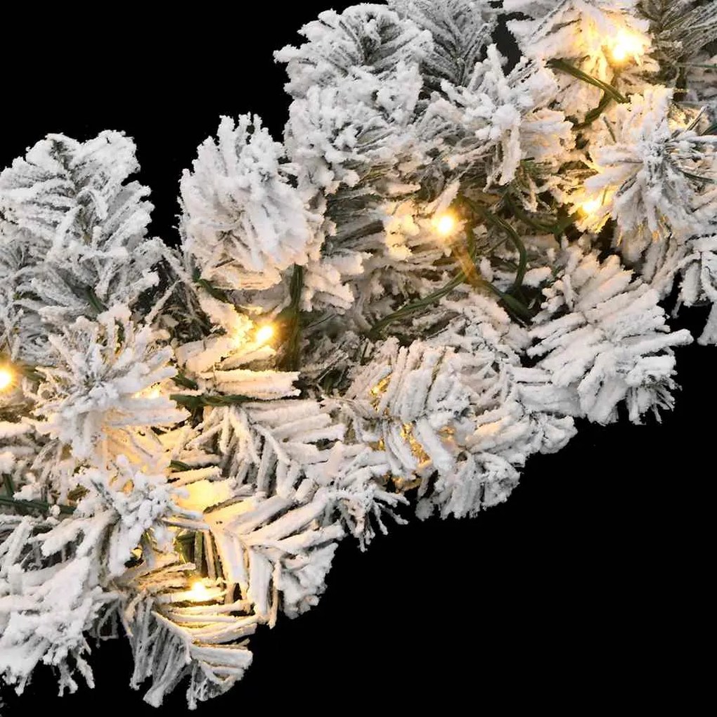 Grinalda de Natal com luzes LED 5 m PVC verde