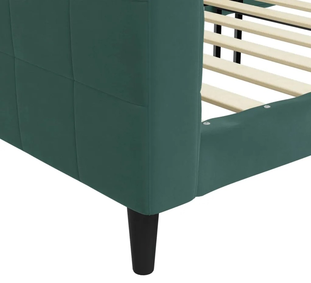 Sofá-cama 80x200 cm veludo verde-escuro