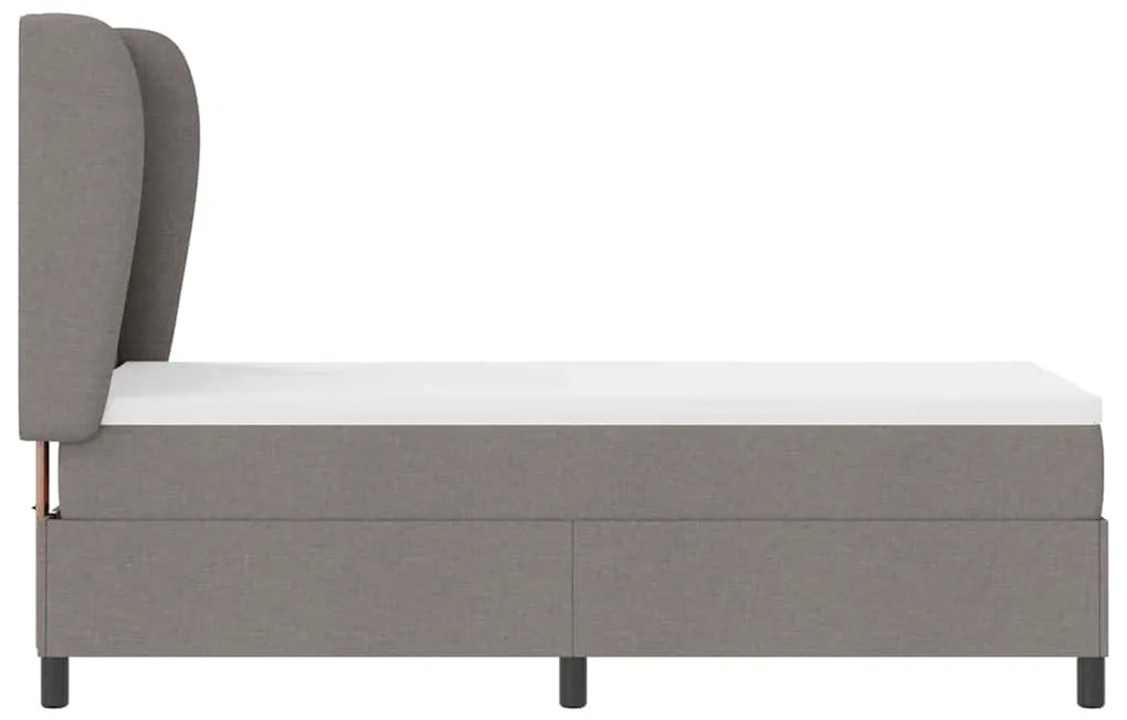 Cama Box com Colchão Taupe 80x200 cm
