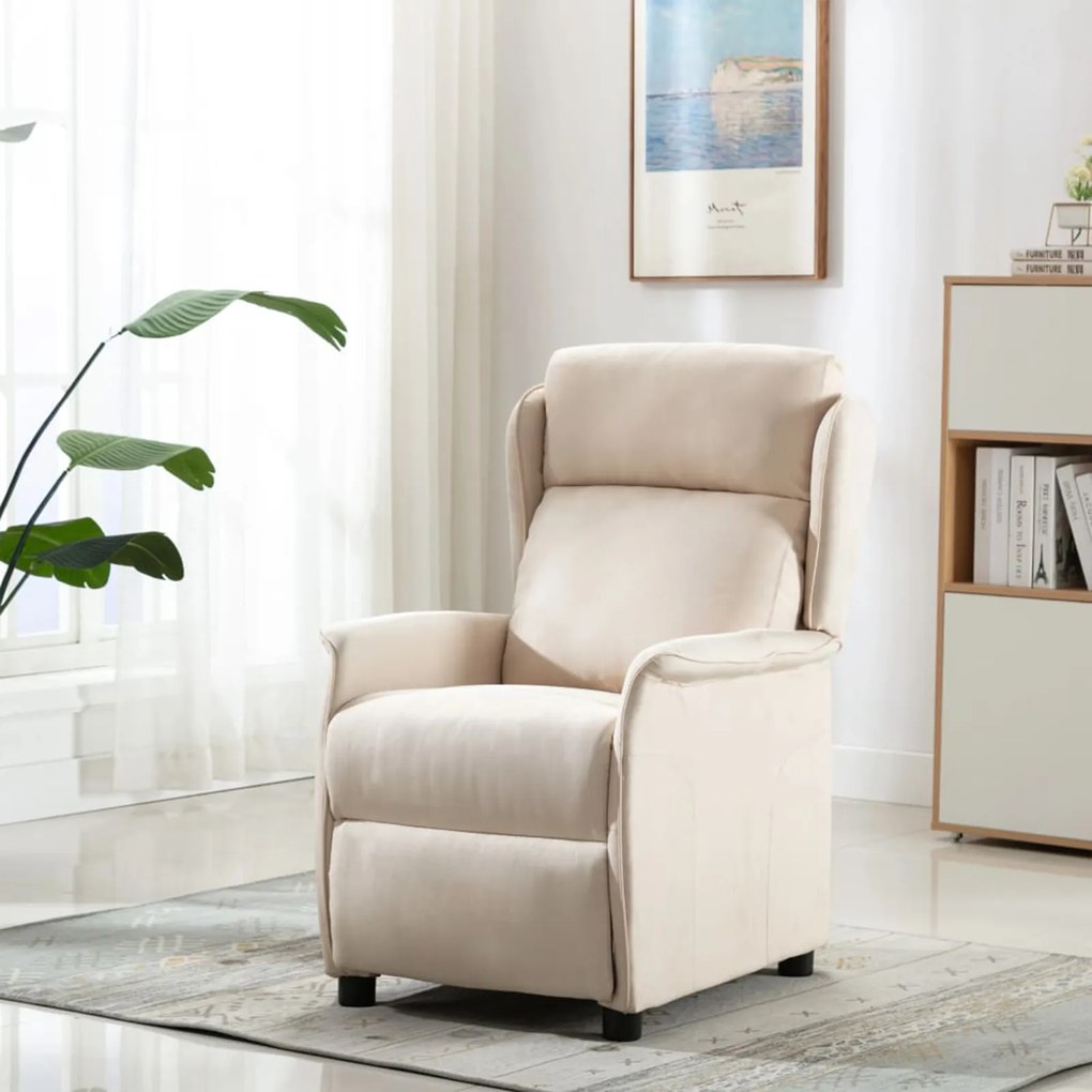 Cadeira de Massagem Creme em Tecido