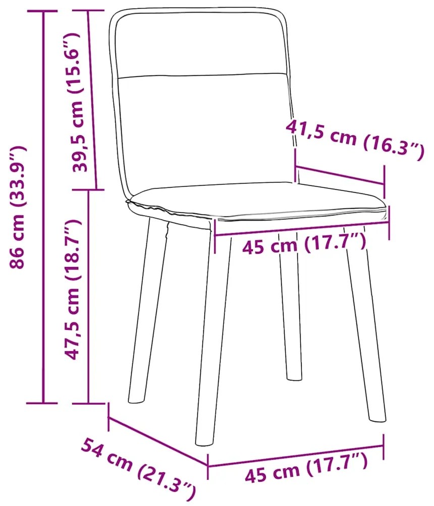 Cadeiras de jantar 2 pcs linho