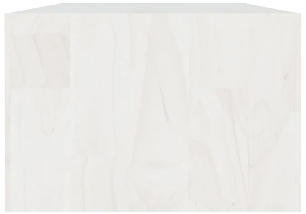 Mesa de centro 110x50x34 cm madeira de pinho maciça branco