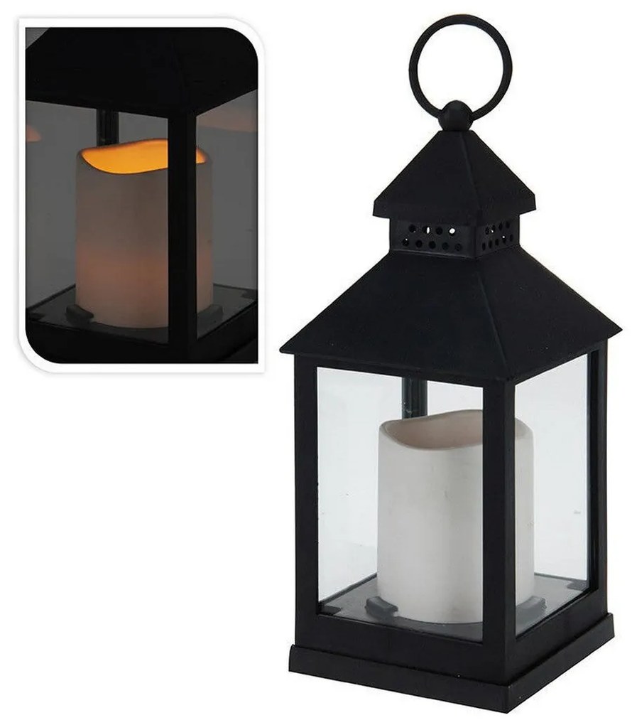 Lanterna Preto Metal (3 Unidades)