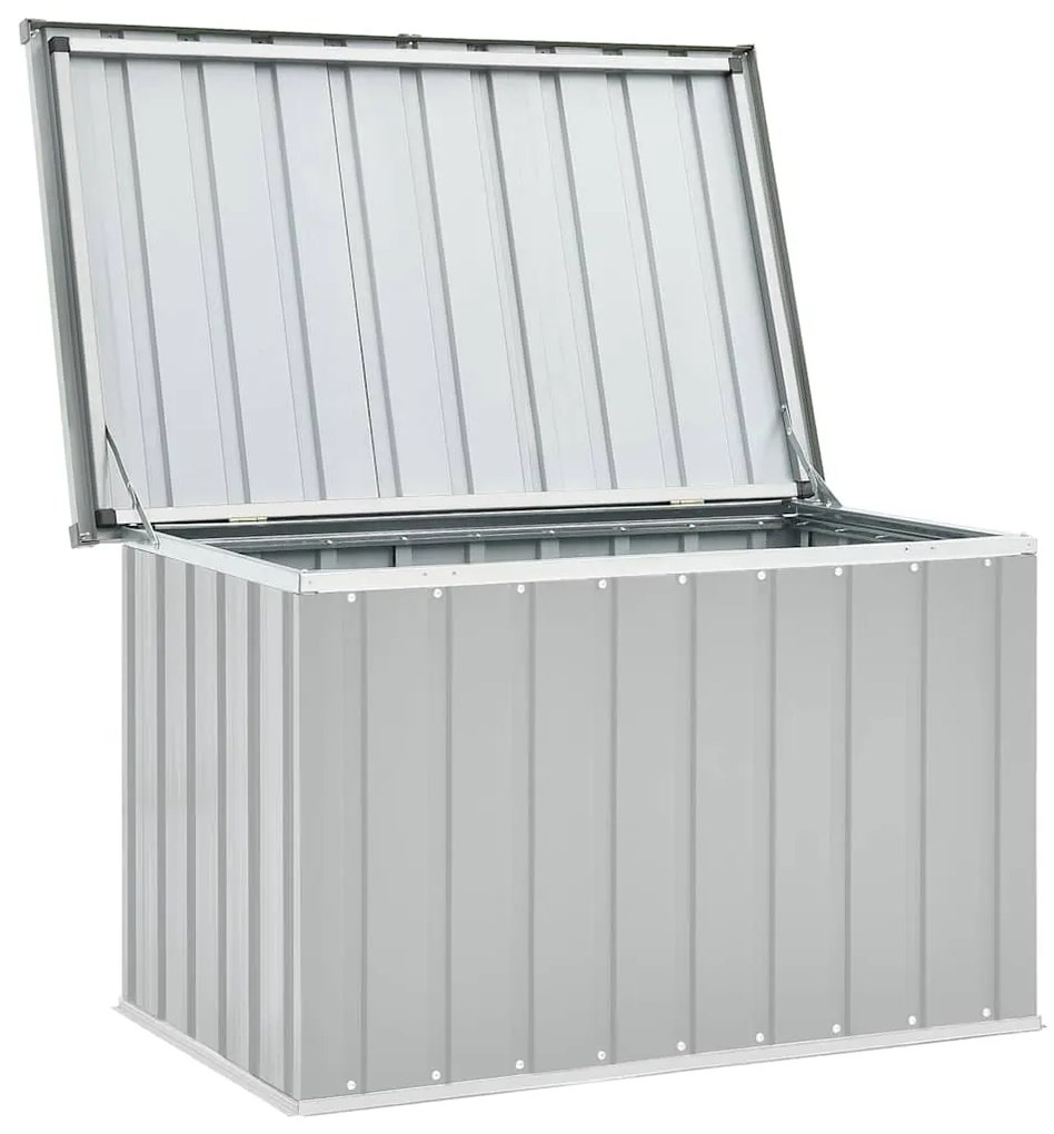 Caixa de arrumação para jardim 109x67x65 cm cinzento