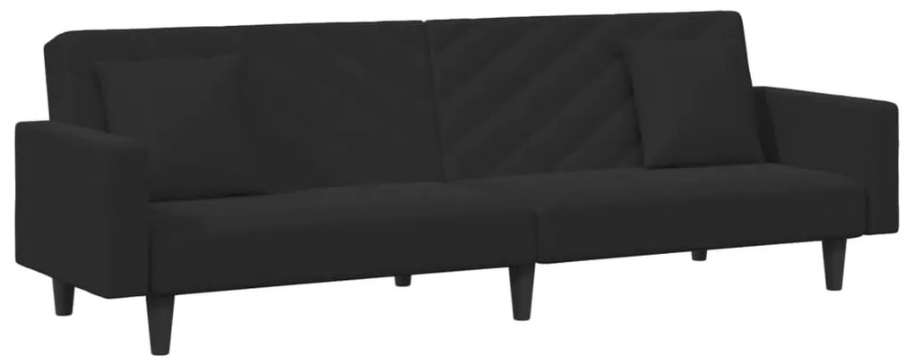 2 pcs conjunto de sofás com almofadas veludo preto