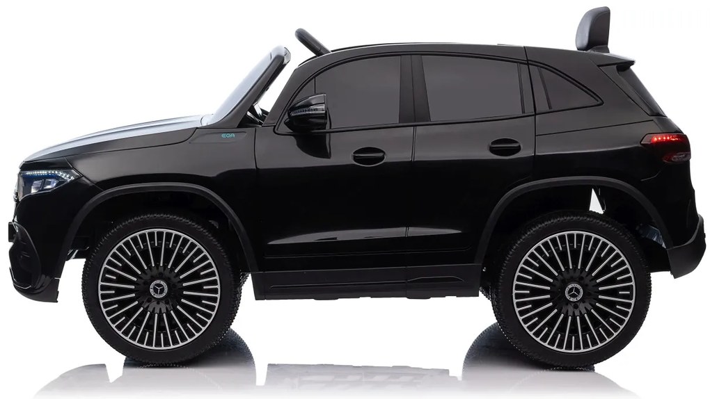 Carro elétrico para Crianças 12V 4x4 Mercedes Benz EQA 250 Rodas Espuma EVA, Assento couro ecológico Preto