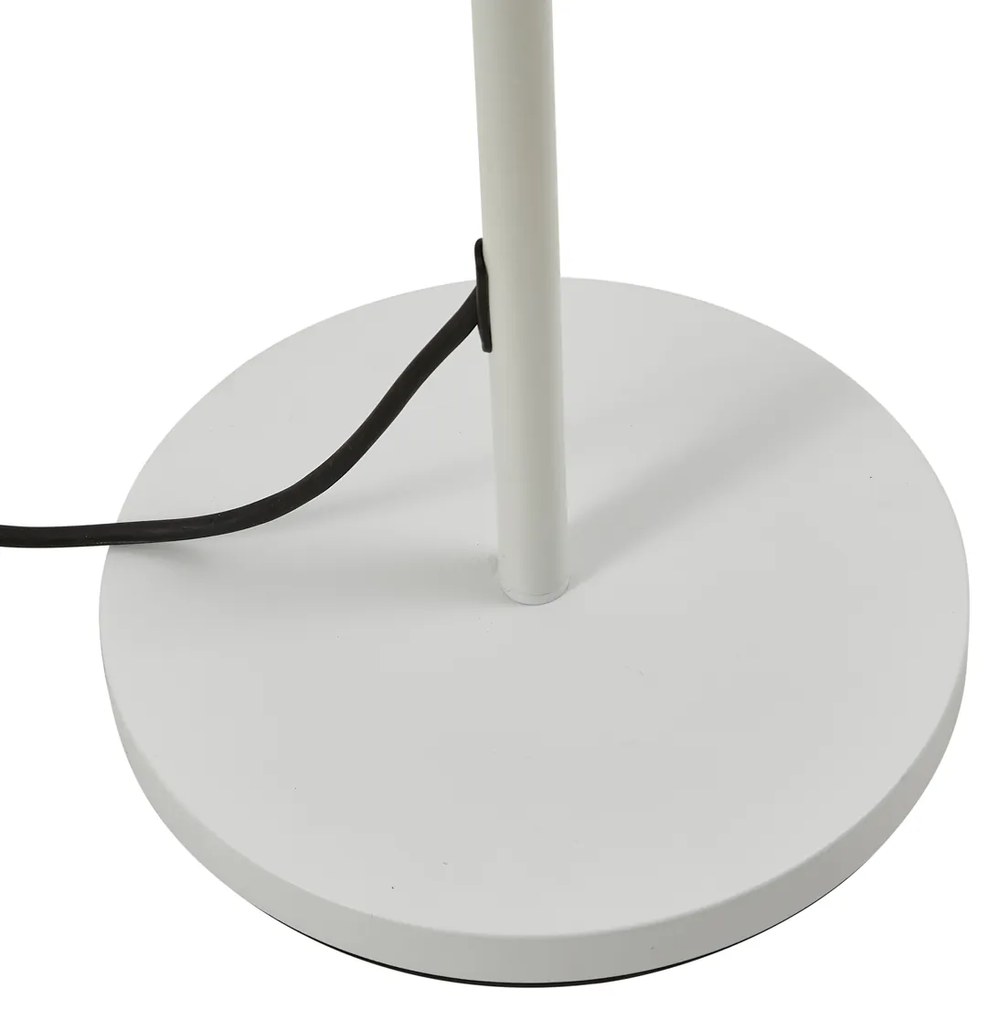 Candeeiro de pé para exterior branco com abajur de corda verde IP44 - Virginia Jayla