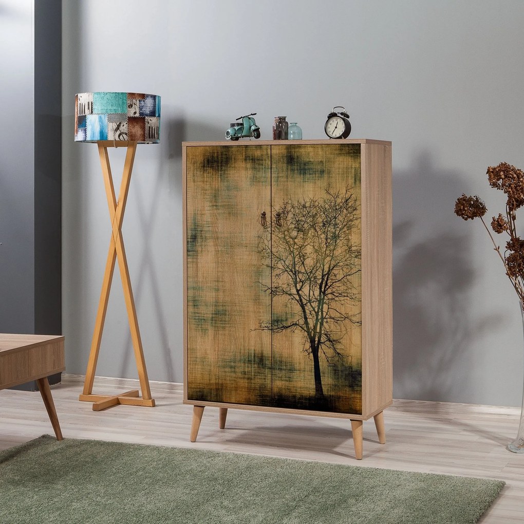Armário Multiuso Multibox – Carvalho Sonoma – 80x127x36 cm