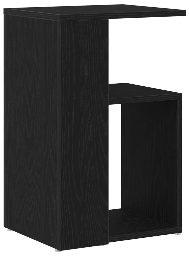 Mesa de Apoio vidaXL Preta de Carvalho 36x30x56 cm em Madeira Revestid