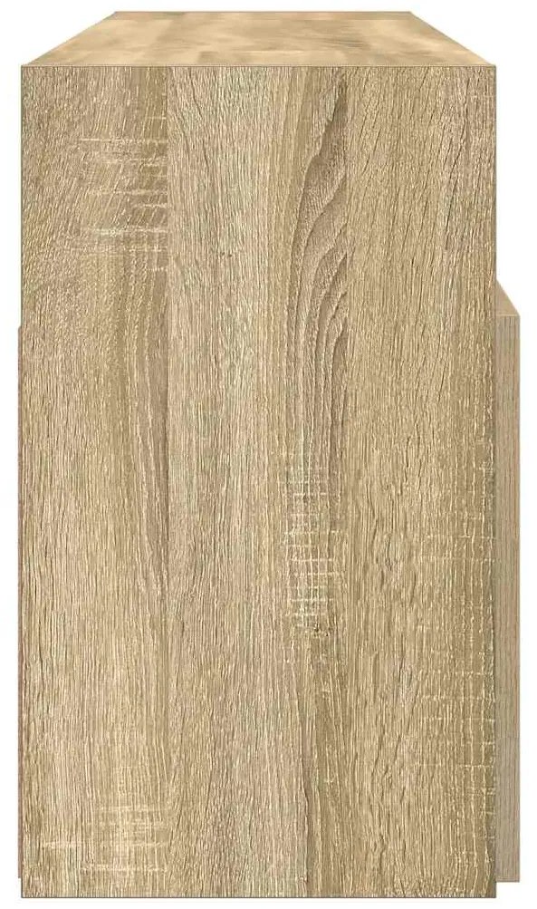 Móvel de TV com luzes LED 120x30x50 cm carvalho sonoma