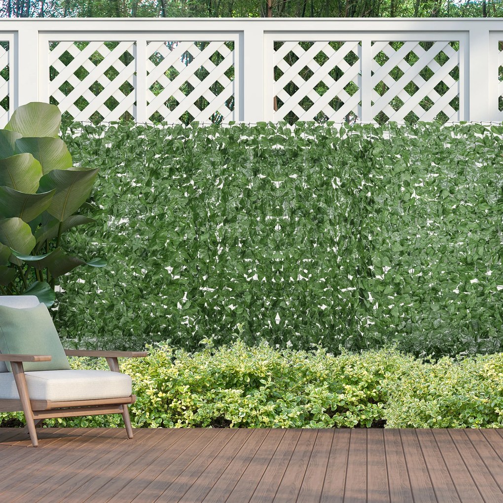 Sebe artificial para proteção visual, decoração, rolo de 3 m de comprimento x 1 m de altura, folhagem realista de faia, proteção UV, folhas de seda, v