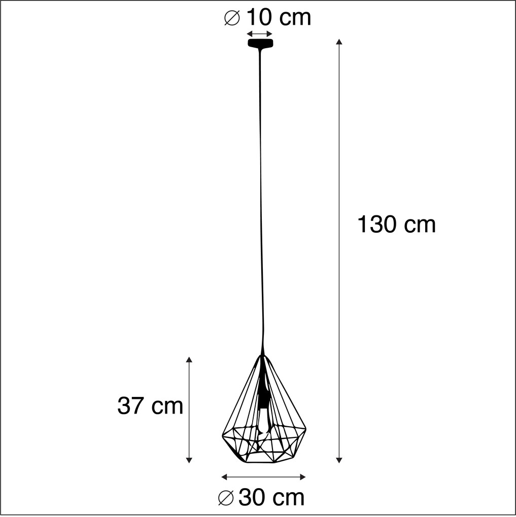 Lâmpada industrial suspensa preta - Carcass Basic Moderno