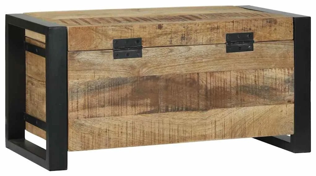 Caixotes de Armazenamento 60x30x30cm Madeira de Mangueira Maciça e Met