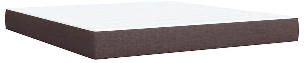 Cama com molas/colchão 180x200 cm tecido castanho-escuro
