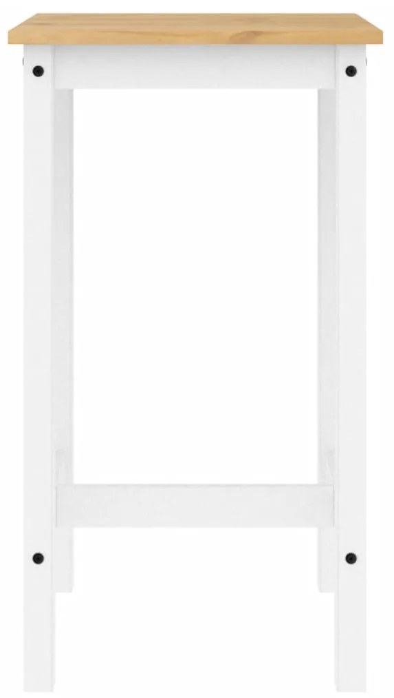 3 pcs conjunto de bar pinho maciço branco