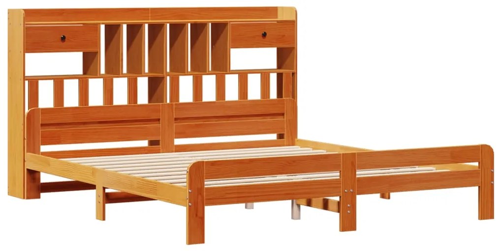 Cama com estante sem colchão 180x200 cm pinho maciço