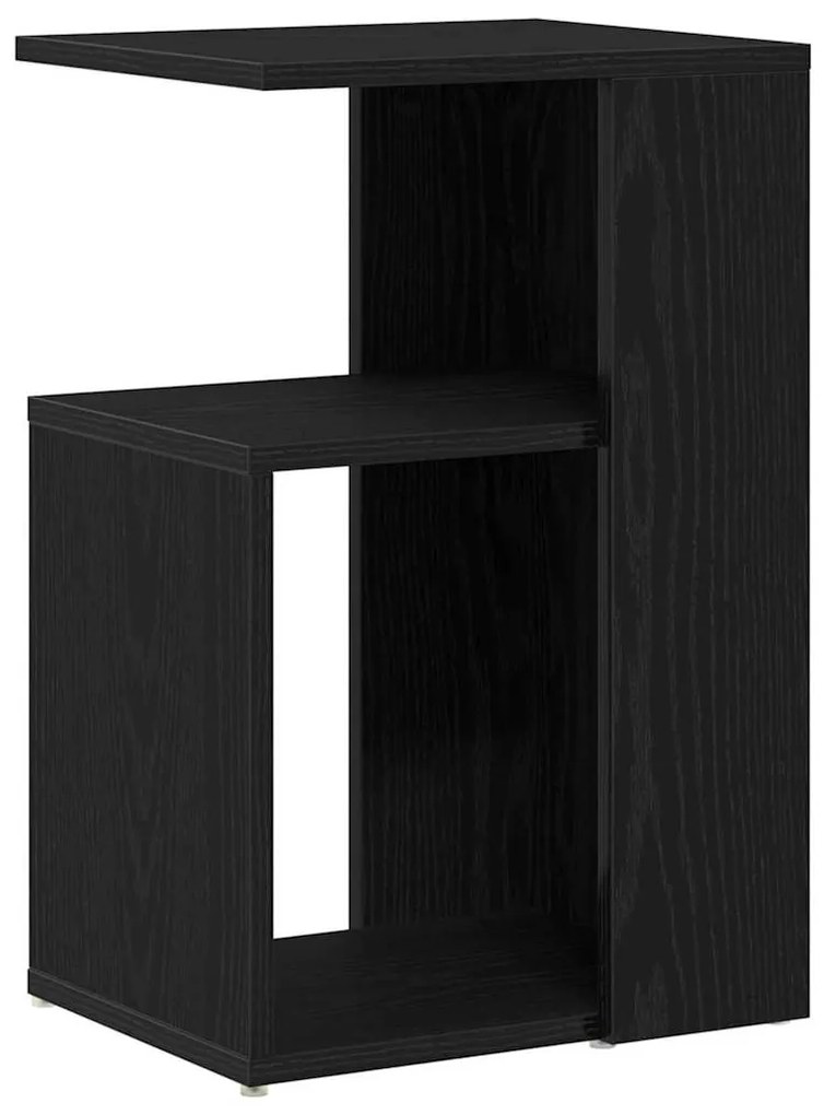 Mesa de Apoio vidaXL Preta de Carvalho 36x30x56 cm em Madeira Revestid