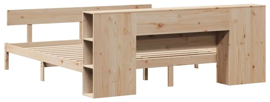 Cama com estante sem colchão 180x200 cm pinho maciço