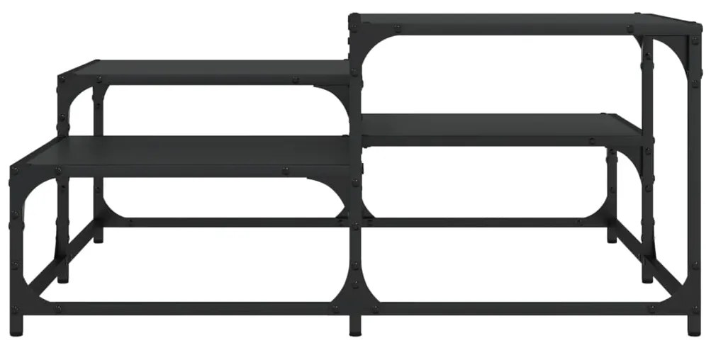 Mesa de centro 87,5x87,5x40 cm derivados de madeira preto