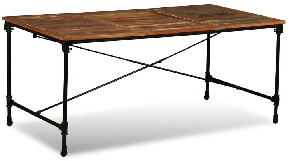 Mesa de jantar madeira reciclada maciça 180 cm