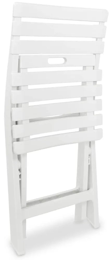 Conjunto bistrô para jardim 3 pcs plástico branco