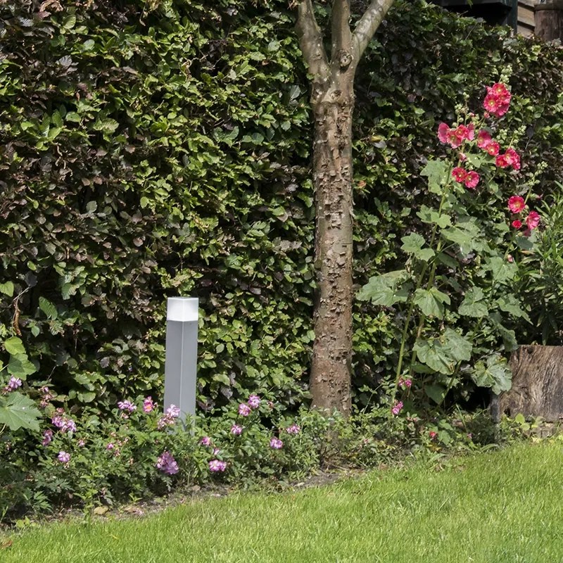 Candeeiro de chão exterior moderno cinzento 50 cm IP44 - Dinamarca