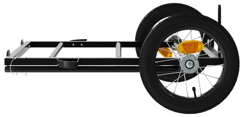 Reboque para bicicleta 122x53x28 cm ferro preto