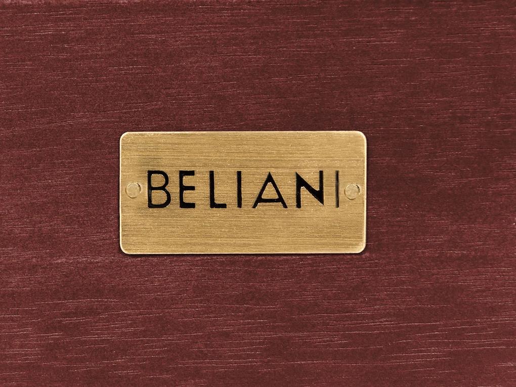 Mesa de centro madeira de acácia certificada vermelha escura 90 x 75 cm TIMOR II Beliani