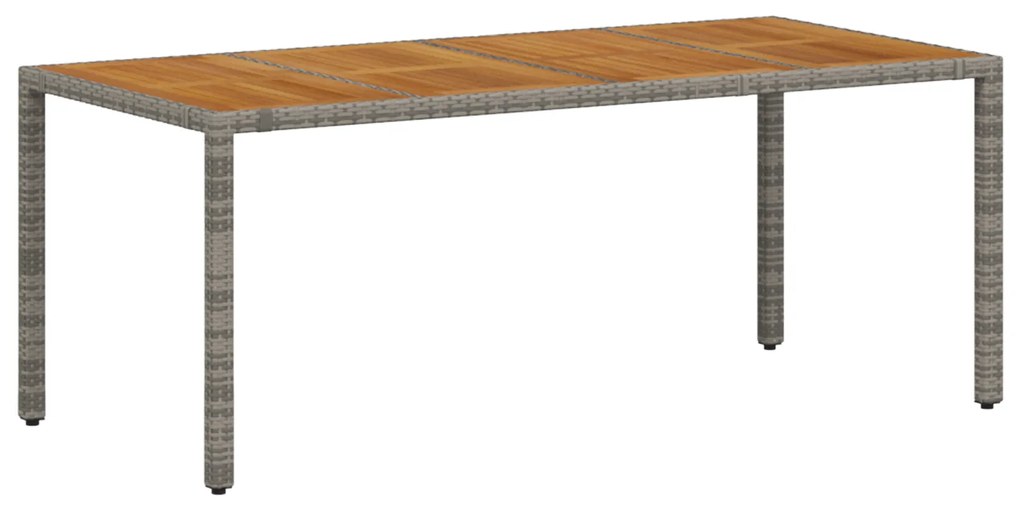 Conjunto de Jantar de Jardim vidaXL 9 Peças Cinza Rattan Poly