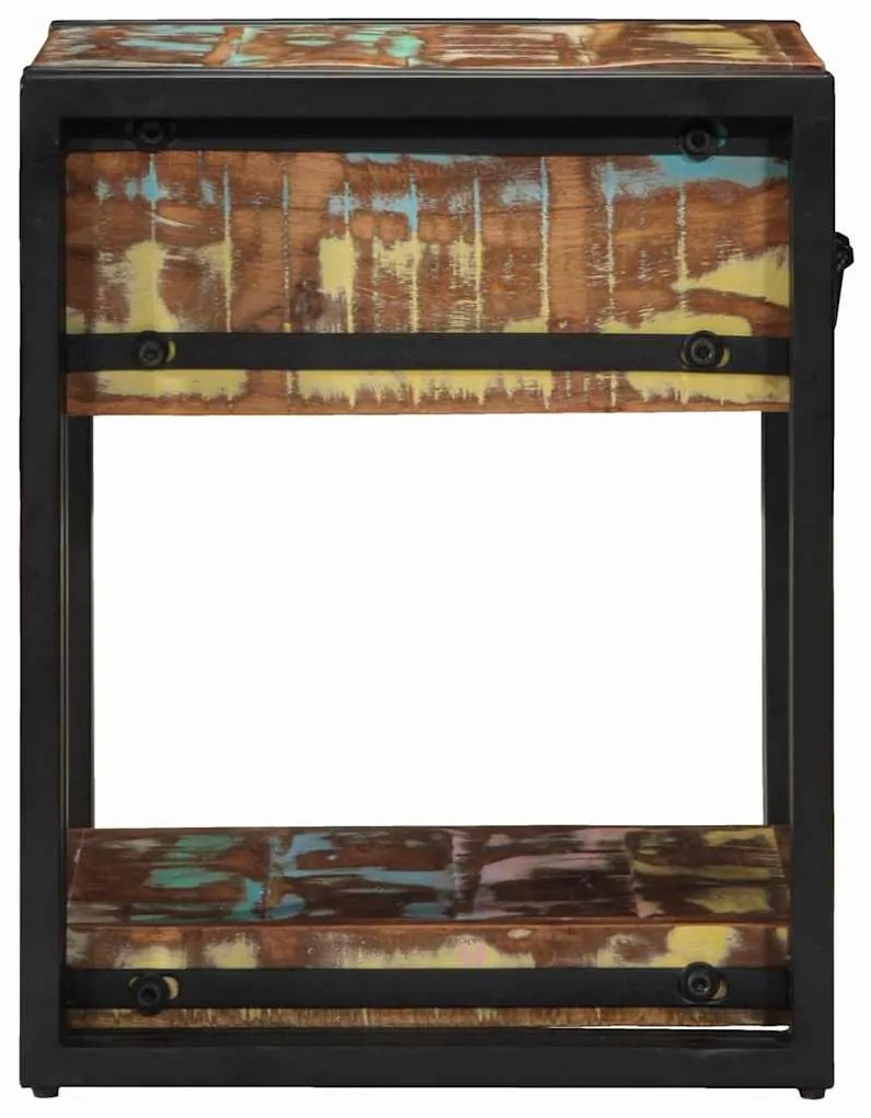 Mesas de Cabeceira 2 pcs 40x40x50 cm Madeira Recuperada Sólida