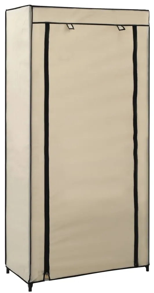 Sapateira com cobertura 58x28x106 cm tecido cor creme