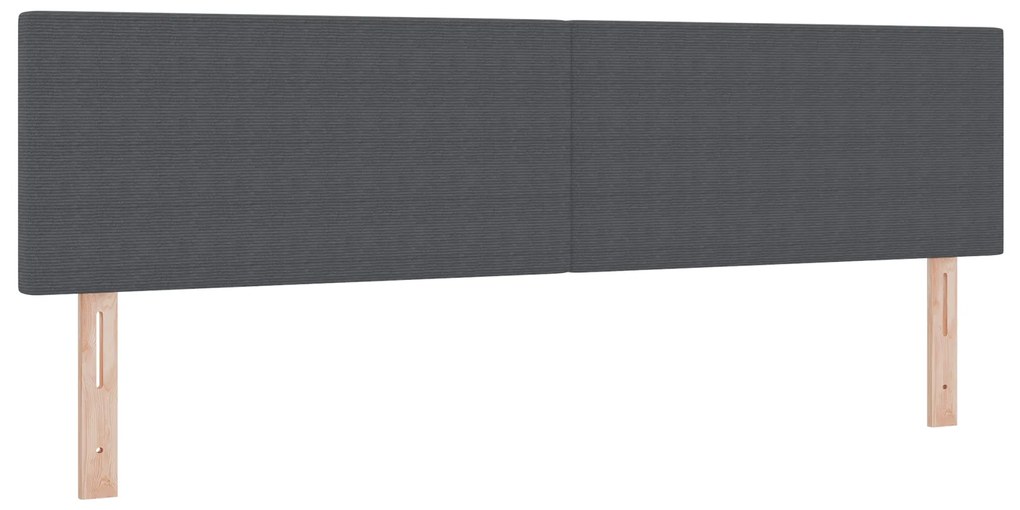 Cama Box Spring com Colchão Cinza Escuro Super King Tecido de Veludo