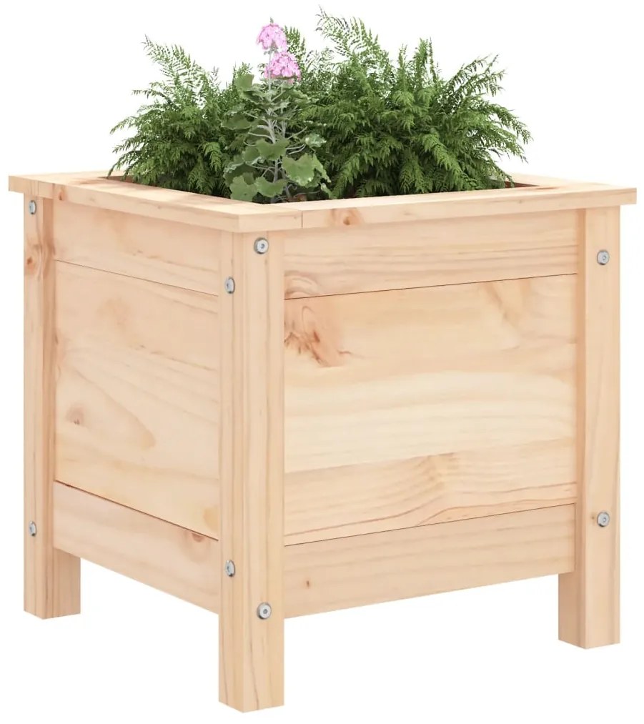 Vaso/floreira de jardim 40x40x39 cm madeira de pinho maciça