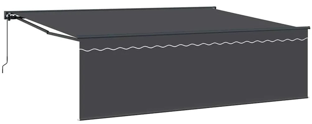 Toldo Retrátil Manual Antracite Cinzento 450 × 300 cm