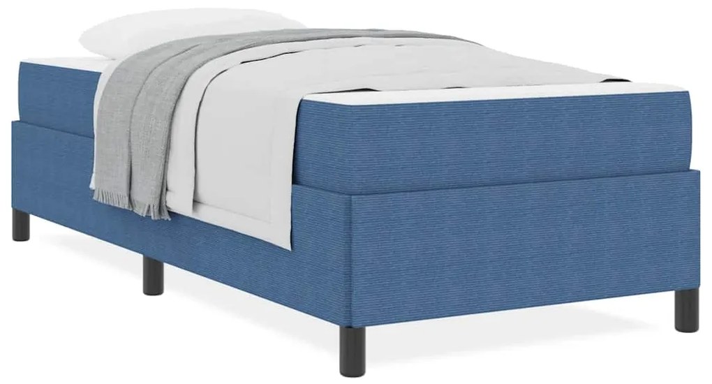 Estrutura da Cama Azul 90 x 190 cm Tecido de veludo côtelé