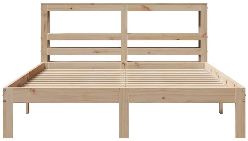 Estrutura de cama com cabeceira 120x200 cm pinho maciço