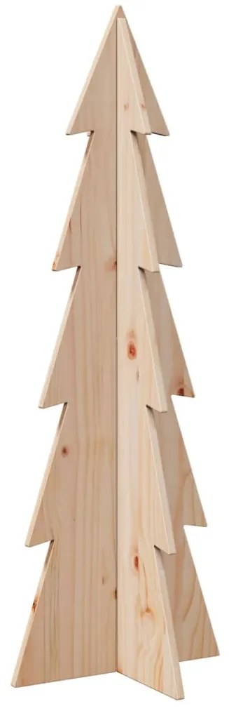 Árvore de Natal decorativa 112 cm madeira de pinho maciça