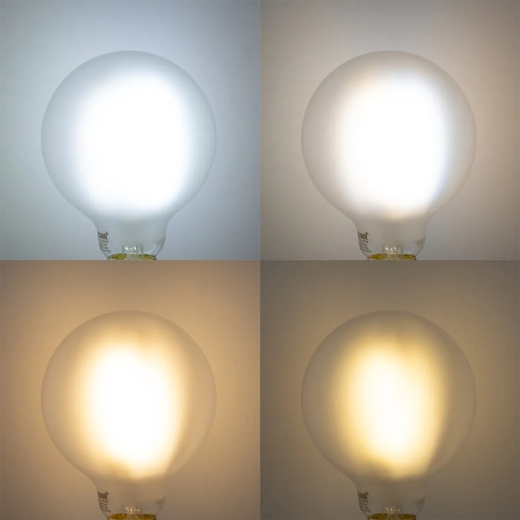 Lâmpada LED regulável E27 G95 Fumaça 7W 806 lm 2700-6500K