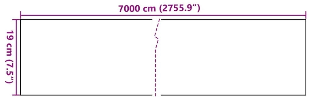 Painel de privacidade para jardim 70x0,19 m PVC cinzento-claro