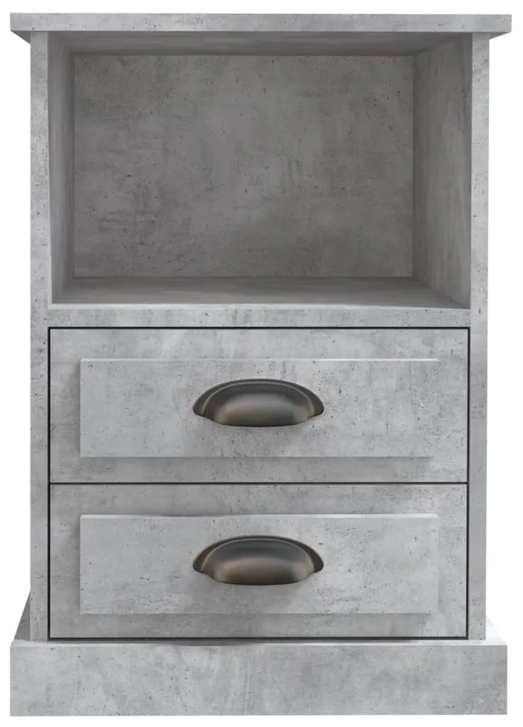 Mesas de cabeceira 2 pcs 43x36x60 cm cinzento cimento