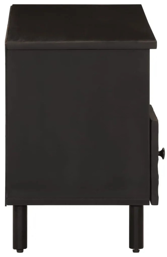 Móvel de TV 100x33x46 cm madeira de mangueira maciça preto