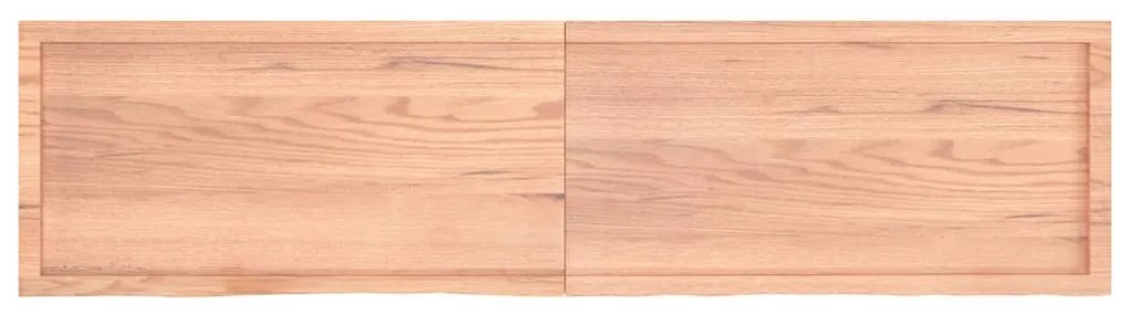 Bancada p/ WC 200x50x(2-6) cm madeira maciça tratada castanho