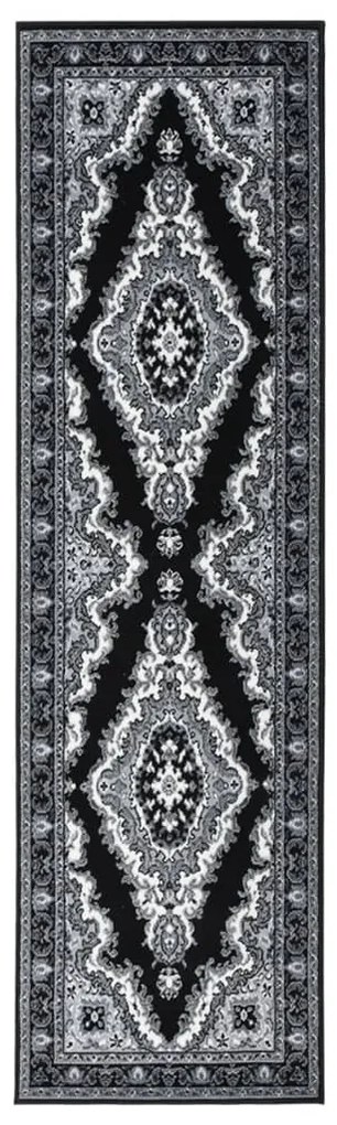 vidaXL Passadeira 100x400 cm polipropileno preto