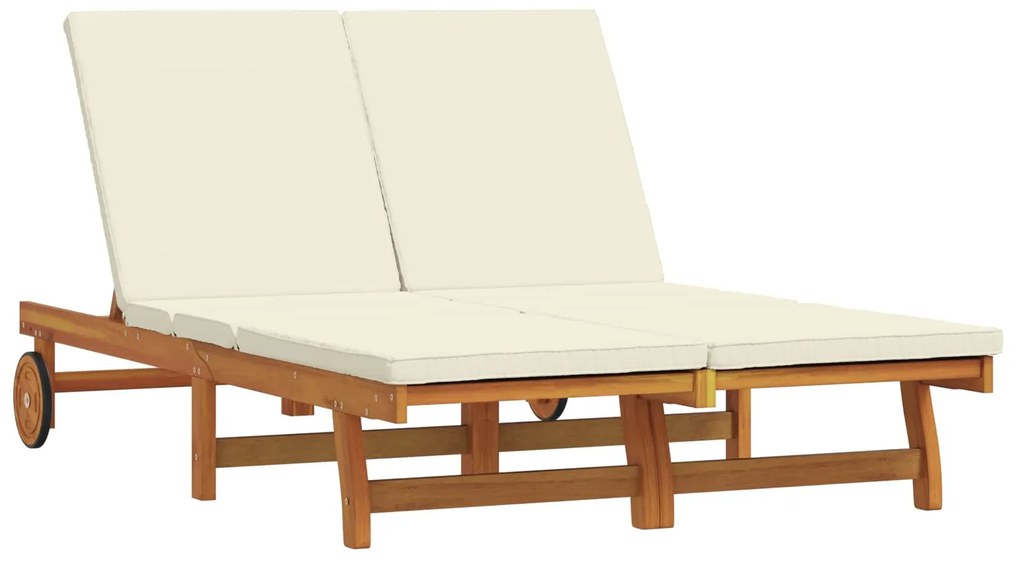 vidaXL Espreguiçadeira 2-pessoa Castanho 63 x 199 x 85 cm